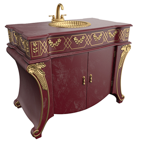 Cupboard and washbasin